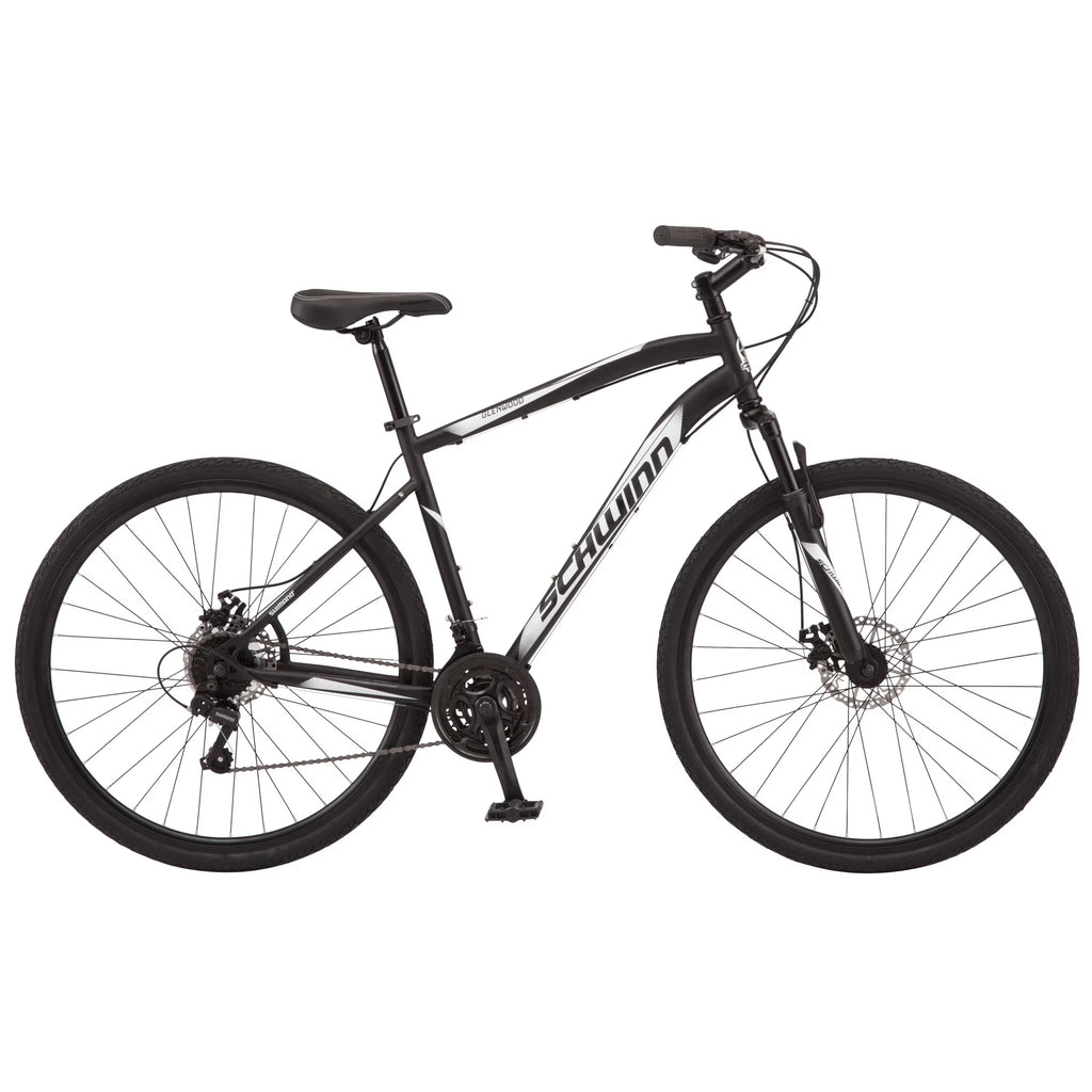 Vélo hybride Schwinn 700c Glenwood, Adultes +14 ans, Noir, 21 vitesses
