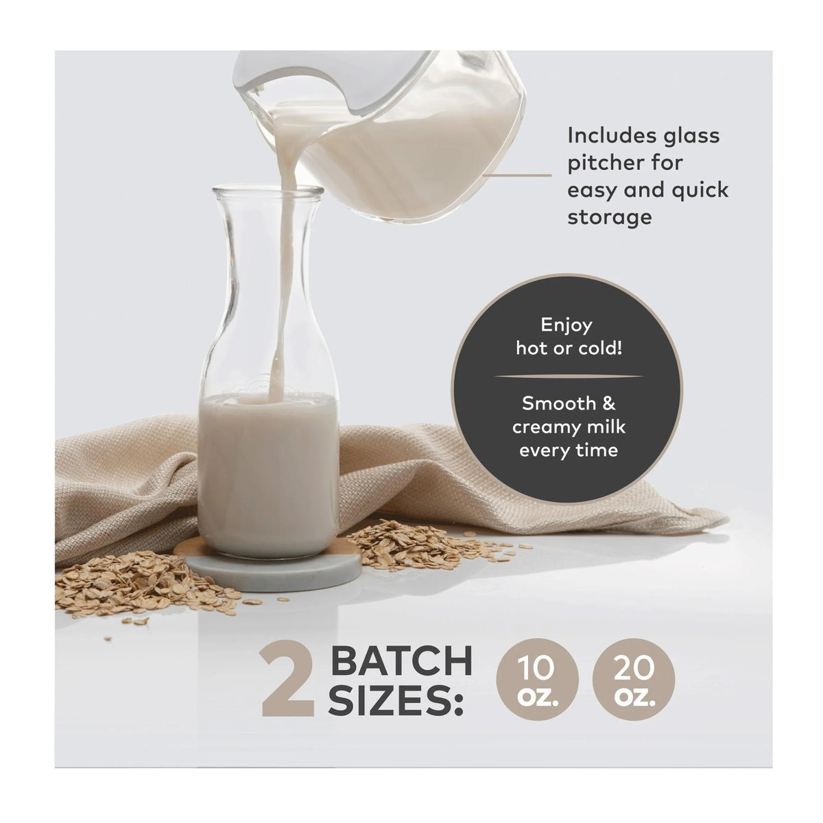Machine à lait végétal ChefWave Milkmade avec mousseur à lait à main