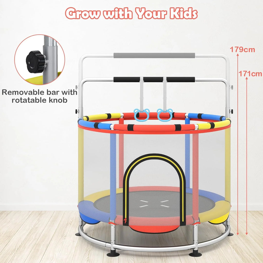 OLAKIDS 55 Trampoline pour enfants Filet de protection Robuste pour Garçons Filles Extérieur Intérieur