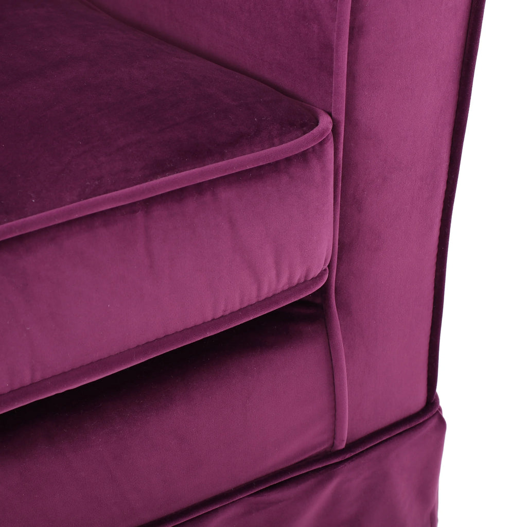 Fauteuil club pivotant contemporain Tiffin de GDF Studio, tissu naturel et noir