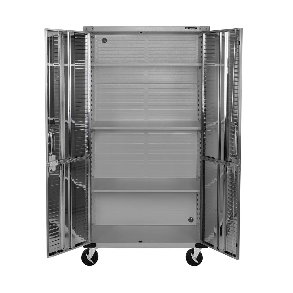 Seville Classics Classeur de rangement verrouillable à corps en acier UltraHD, unité d’étagères, 36 po l x 18 po P x 72 po H, granit