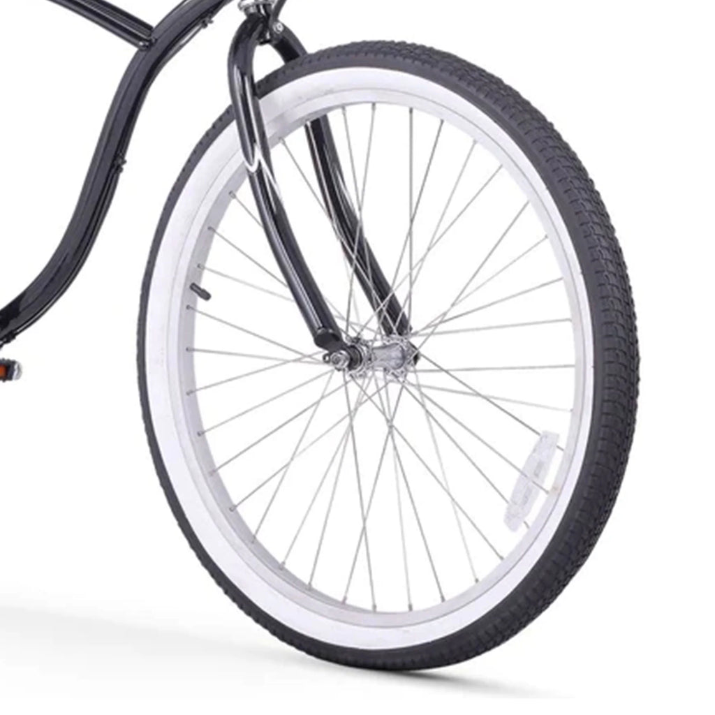 Vélo de plage cruiser Firmstrong Urban Man pour homme, 26 pouces, 3 vitesses, noir