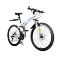 Vélo tout-terrain pliant Wuzstar 26, 21 vitesses, en acier à haute teneur en carbone, avec double frein à disque
