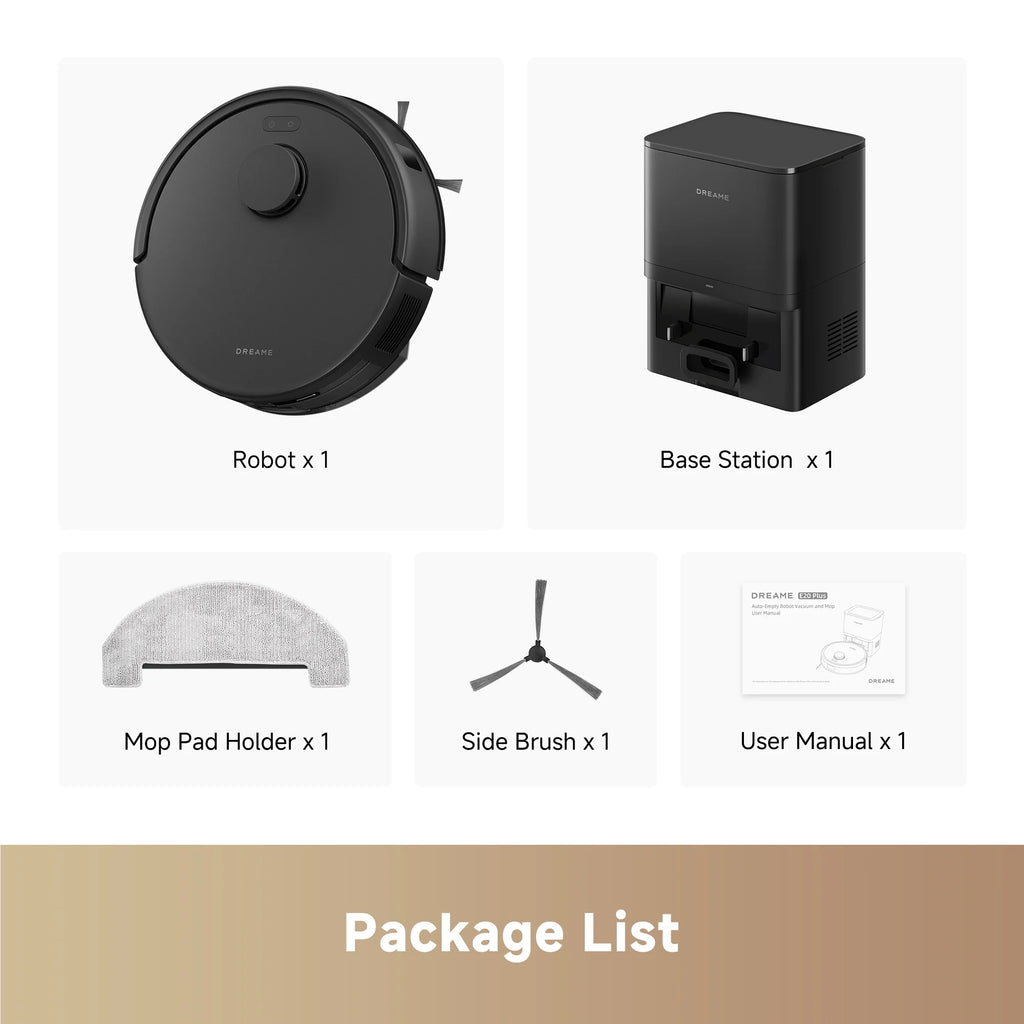 Aspirateur-laveur robot Dreame E20 Plus 3-en-1 avec technologie intelligente