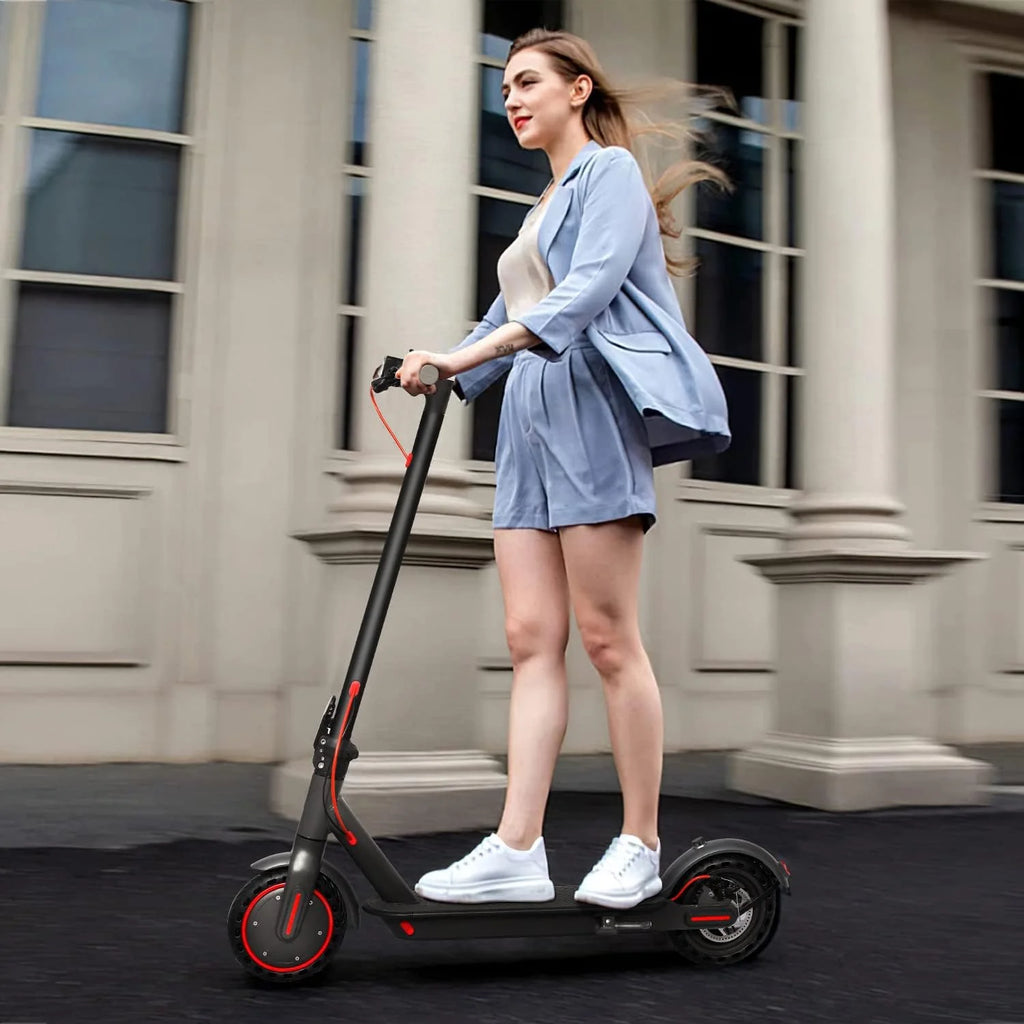 Trottinette électrique JOYHIS J078 pour homme et femme, pneu plein 8,5 pouces, vitesse de 19 mi/h, moteur de 350 W, autonomie maximale de 21 miles, trottinette de ville pliable