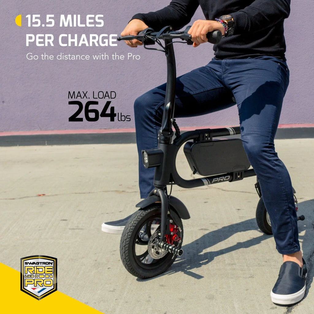Trottinette électrique Swagtron Swag cycle Pro sans pédales pour conducteur
