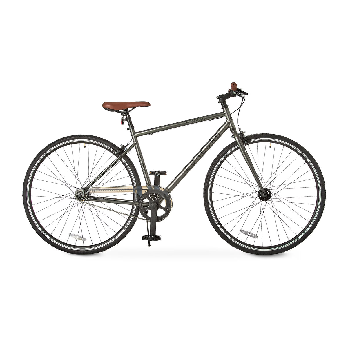 Vélo de route Concord Envoy City, roues 700C, gris, pour cyclistes de 1,63 m à 1,88 m, unisexe, adulte
