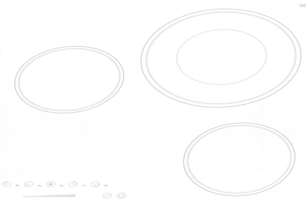 Table de cuisson radiant 5 brûleurs 208-240V 30 po, Blanc