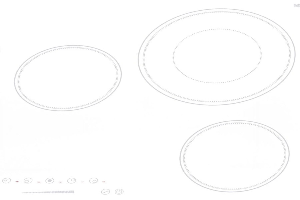 Table de cuisson radiant 5 brûleurs 208-240V 30 po, Blanc
