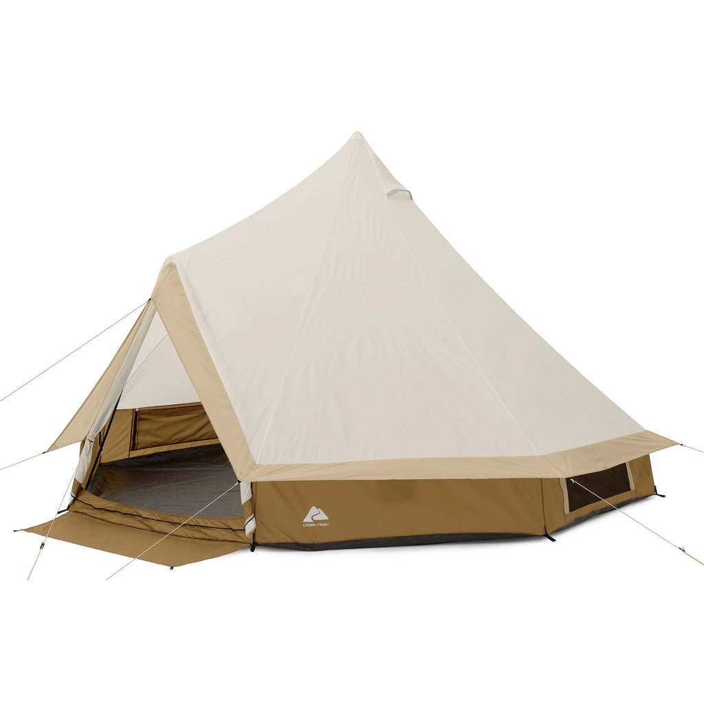 Tente cloche Ozark Trail 15' x 15' pour 8 personnes avec guirlandes lumineuses, 22,57 lbs