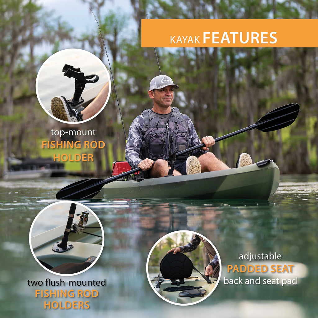 Kayak de pêche Lifetime Tamarack Angler 10 pi, Volcano Fusion (91340)