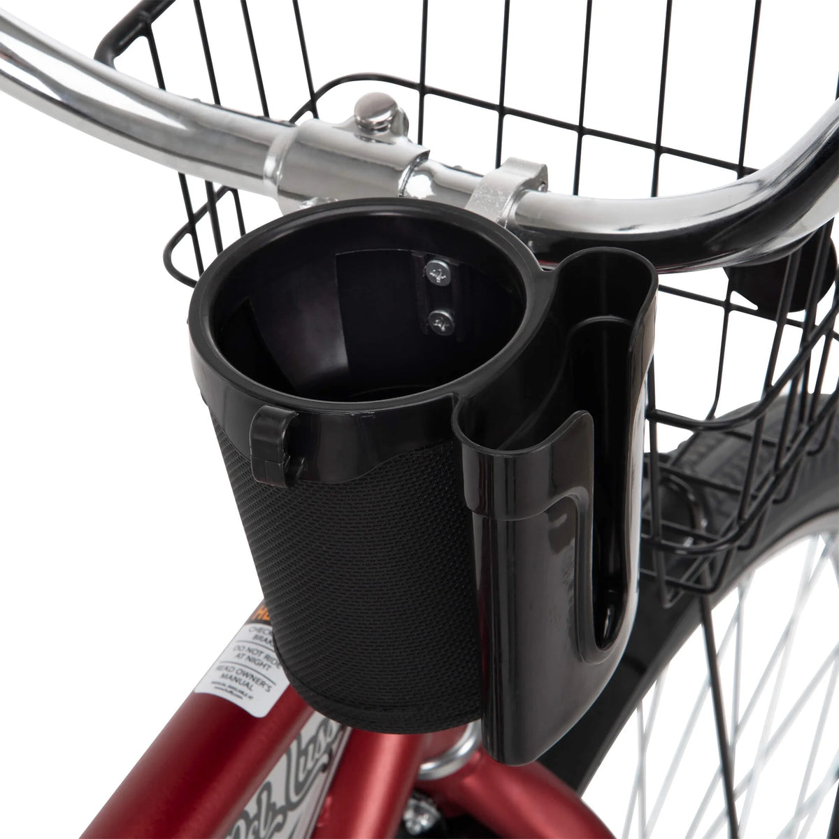 Vélo de plage Huffy Nel Lusso 26 pouces, panier, porte-bagages, rouge, dès 12 ans