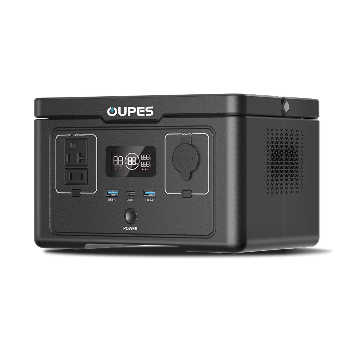 OUPES 600W, 256Wh Station d'énergie portable Exodus 600, Générateur solaire LiFePO4 80000mAh, 8,16lbs, 0-100% en 1 heure, pour Camping-car,Extérieur,Camping