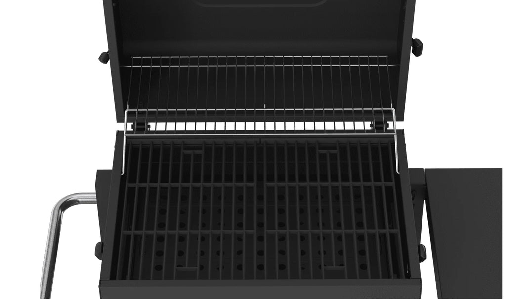Barbecue robuste au charbon de bois de 24 pouces, noir