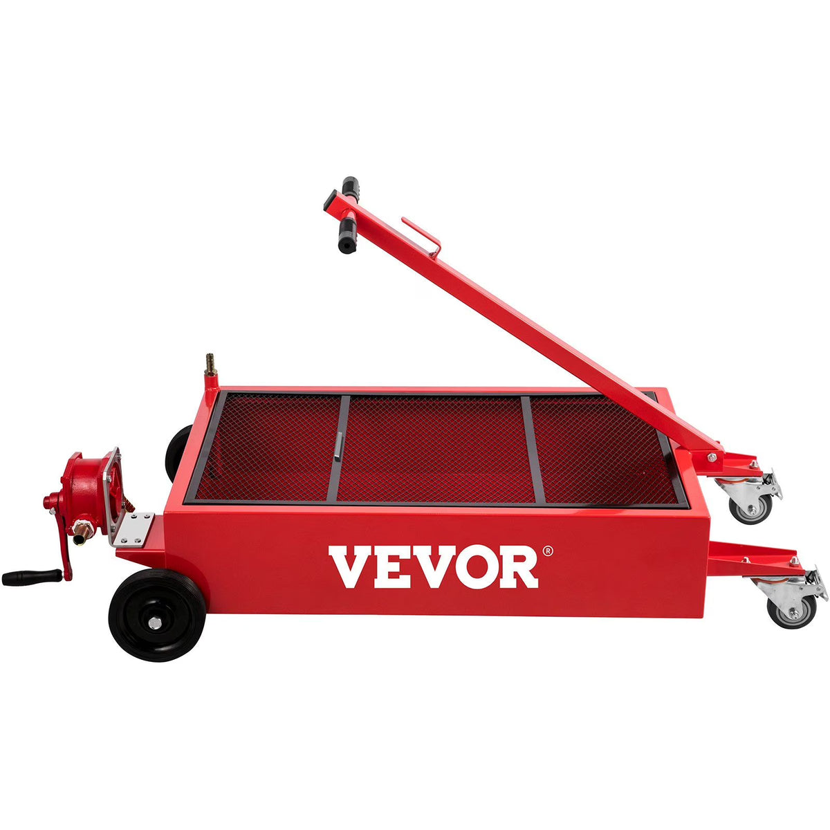 Grand bac de vidange d’huile de 20 gallons, capacité de 76 L, avec pompe, flexible et roulettes pivotantes, réservoir de faible hauteur pour vidange d’huile de voitures, VUS et camions