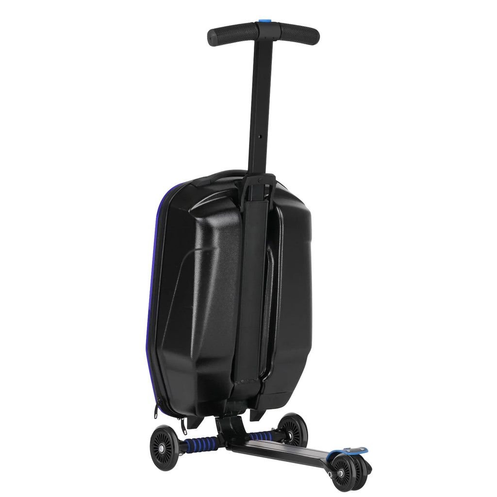 Valise à roulettes Advwin pour enfants et adultes, valise rigide sur laquelle les enfants de 4 à 15 ans peuvent rouler, bagage cabine multifonction léger et pliable avec roulettes, pour enfants et adolescents, rose