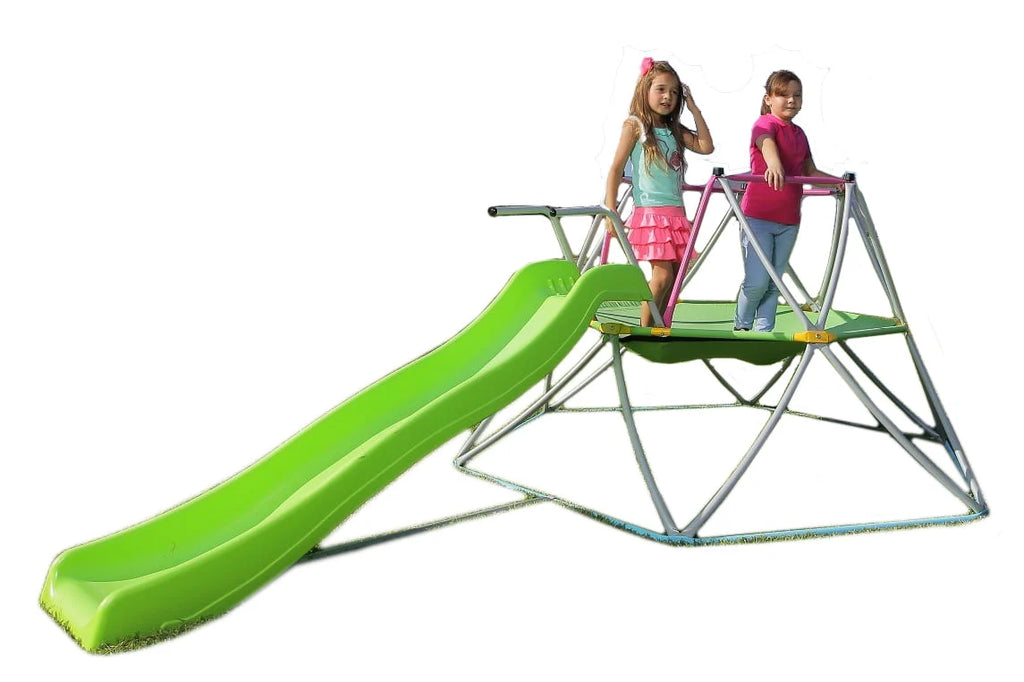 Ensemble d’escalade en dôme avec toboggan Platports pour enfants – Aire de jeux intérieure et extérieure – De 3 à 10 ans – Tapis de 140 cm