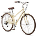 Vélo hybride Schwinn Admiral 700c pour adulte, Vélo pour femme 7 vitesses, Crème