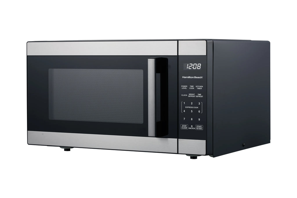 Four micro-ondes de comptoir Hamilton Beach de 1,6 pi³ avec cuisson par capteur, en acier inoxydable, neuf