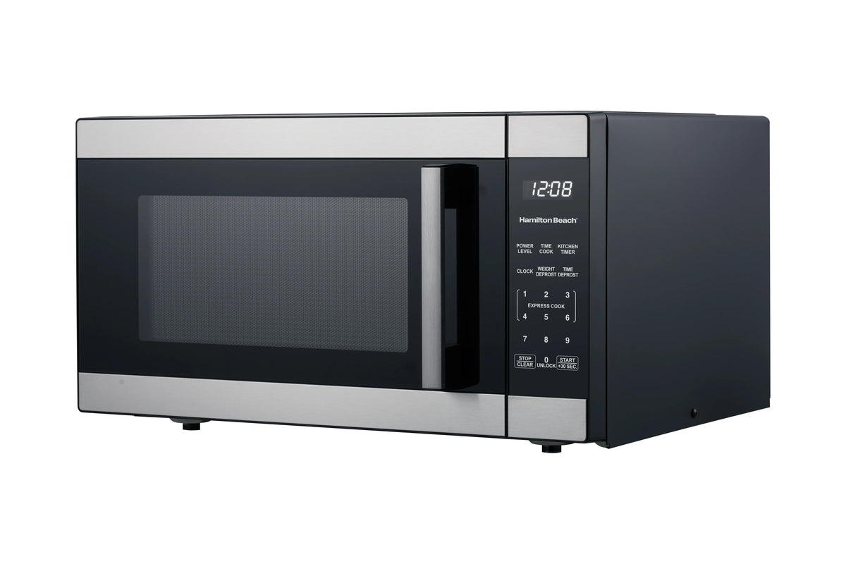 Four micro-ondes de comptoir Hamilton Beach de 1,6 pi³ avec cuisson par capteur, en acier inoxydable, neuf