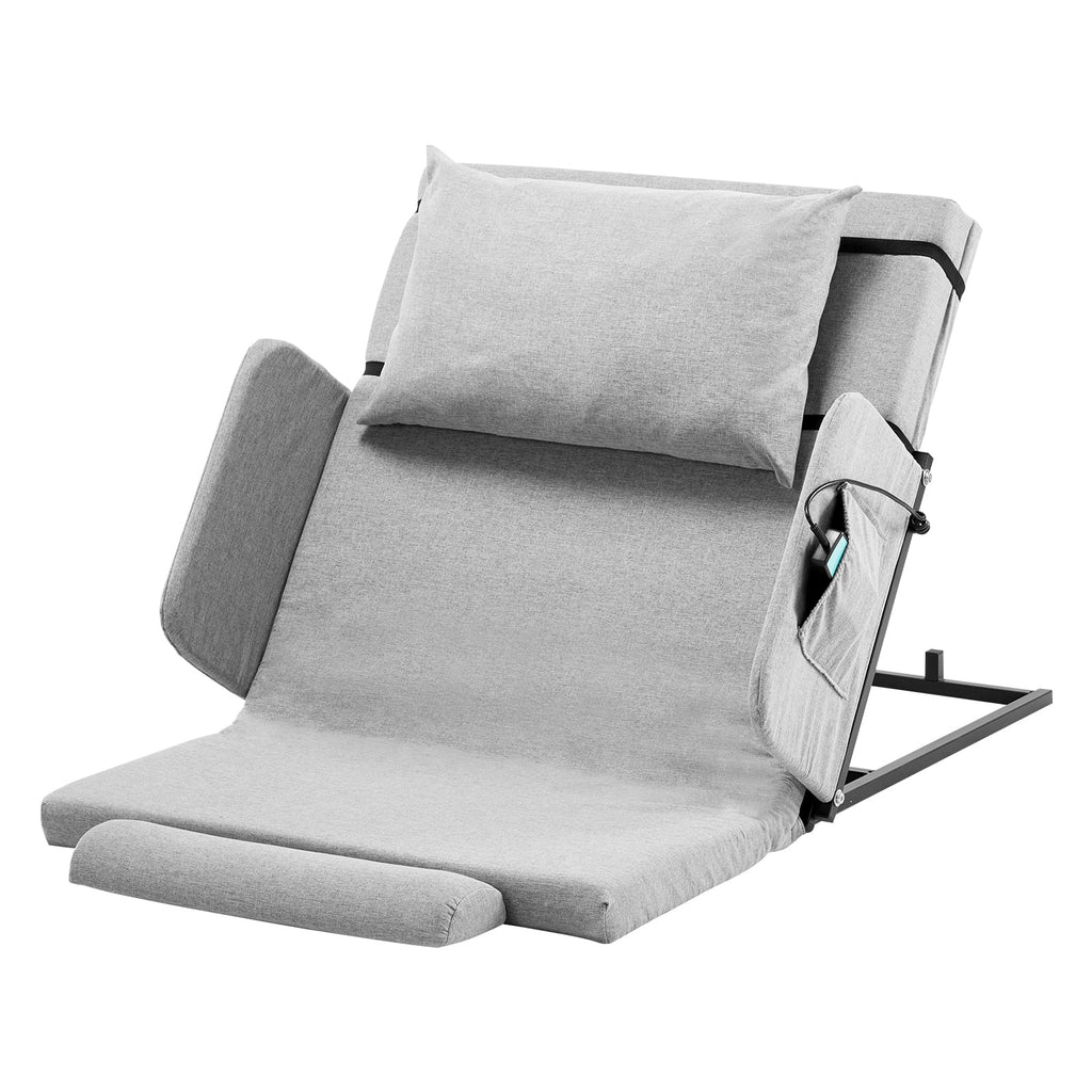 KFFKFF Dossier de lit électrique réglable, Capacité de 300 lbs, Inclinaison de 4 à 68 degrés, avec Accoudoir et Poche de rangement, Lavable en machine, Idéal pour les femmes enceintes, les personnes âgées et les patients