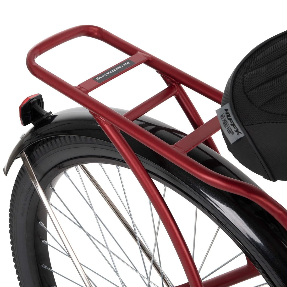 Vélo de plage Huffy Nel Lusso 26 pouces, panier, porte-bagages, rouge, dès 12 ans