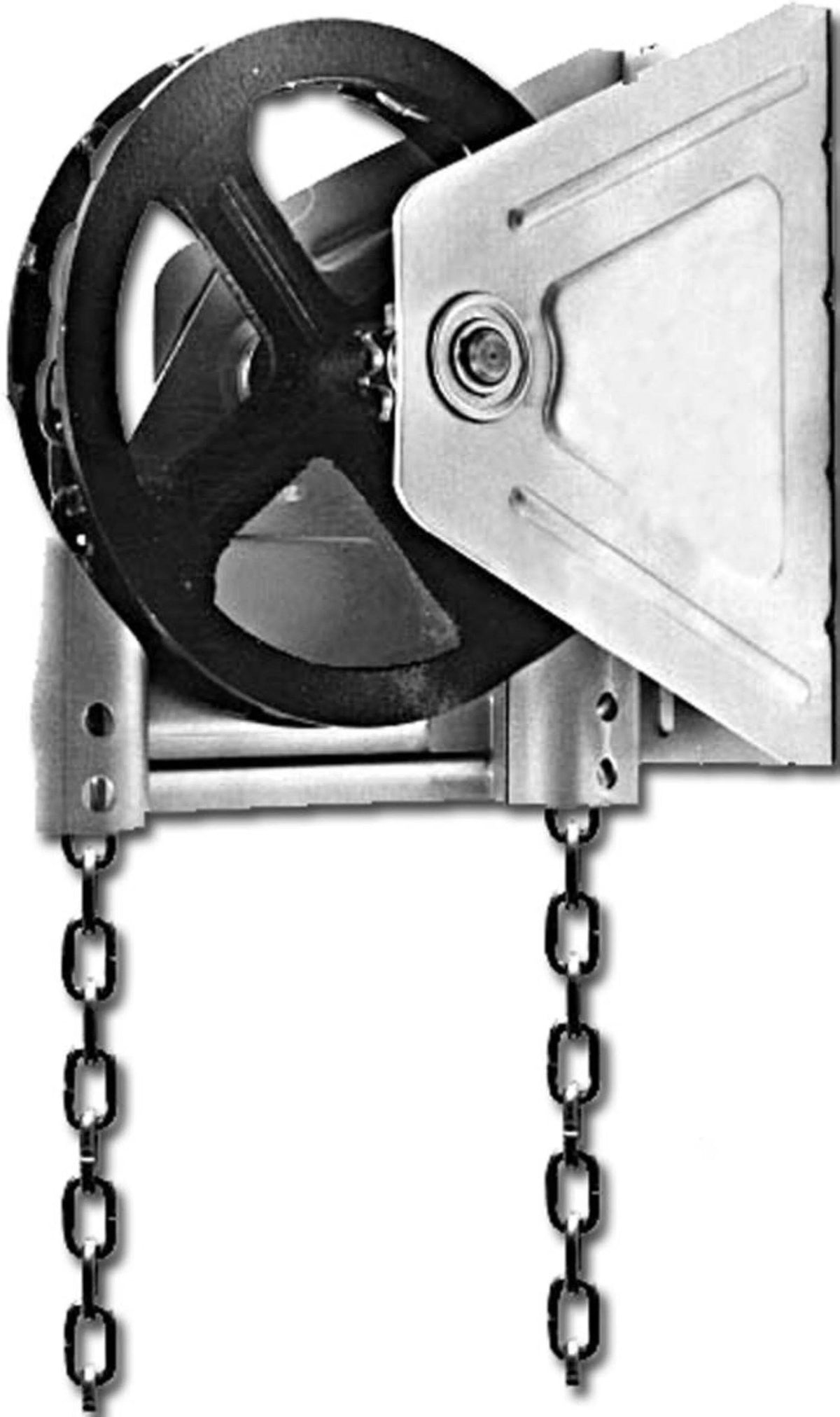 Kit de palan à chaîne mural pour porte de garage G.A.S Hardware modèle 2000R, réduction 4:1 (arbre de 1,25 pouce) | Palan à chaîne de remplacement pour réparation de porte de garage | Ensemble de remplacement de chaîne pour garage