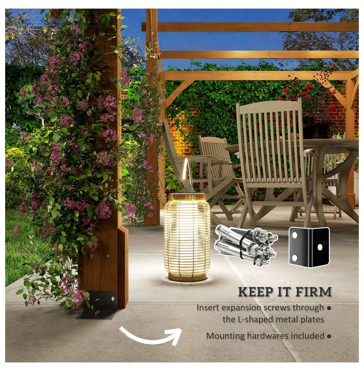 Pergola en bois 20x10 pieds, tonnelle de jardin pour vigne - Marron foncé