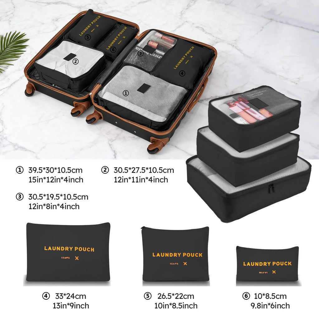 Ensemble de 9 pièces comprenant 3 valises rigides de 20, 24 et 28 pouces, 6 sacs de rangement et valises de voyage à roulettes, rose