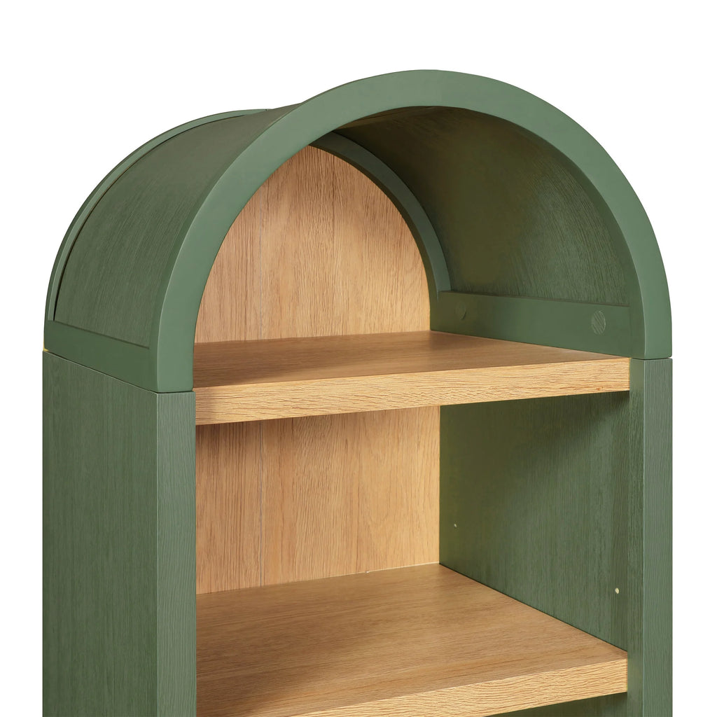 Bibliothèque étroite à arche Juliet de Better Homes & Gardens, vert profond et miel clair