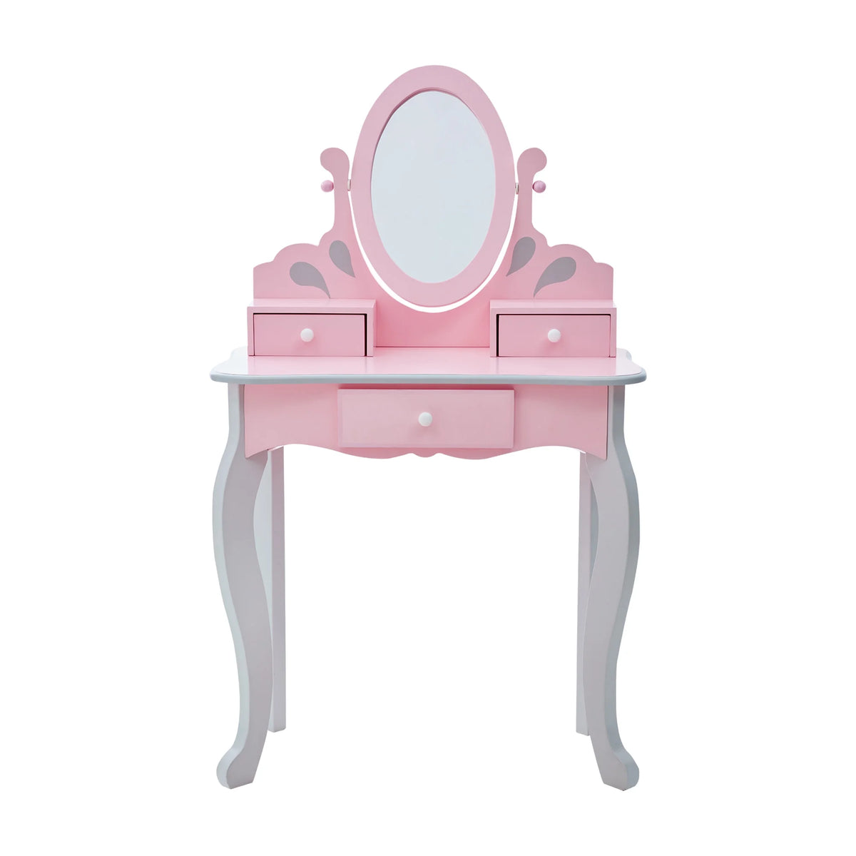 Ensemble coiffeuse et tabouret pour enfant Fantasy Fields au design de château, rose