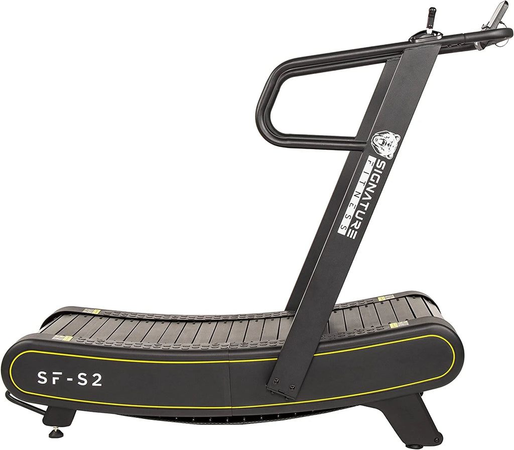 Signature Fitness SF-S2 Sprint Demon - Tapis de course incurvé sans moteur avec niveaux de résistance réglables - Capacité de 300 lb