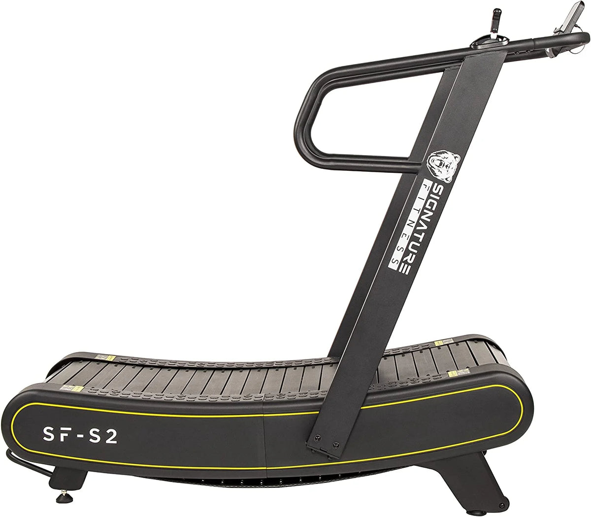 Signature Fitness SF-S2 Sprint Demon - Tapis de course incurvé sans moteur avec niveaux de résistance réglables - Capacité de 300 lb