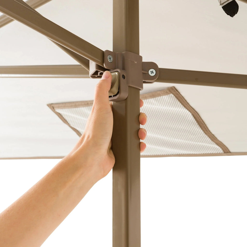Auvent extérieur instantané Ozark Trail beige de 13 pi x 13 pi avec protection UV
