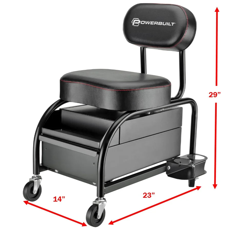 Siège à roulettes pour esthethique automobile Powerbuilt Professional - 240299