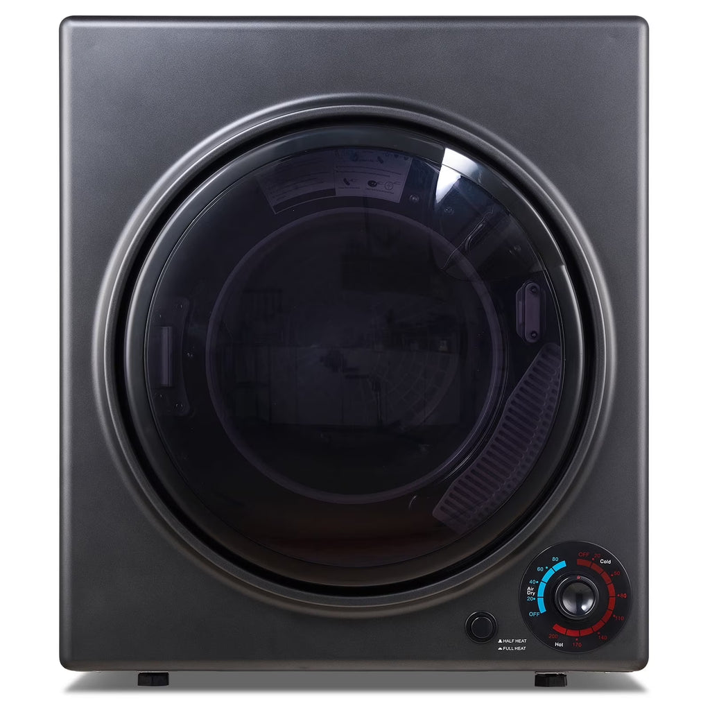 Sèche-linge portables CTT pour le linge 1500W, sèche-linge compact de 3,5 pi³ avec tambour en acier inoxydable, 4 modes de séchage, appartements, VR, dortoirs
