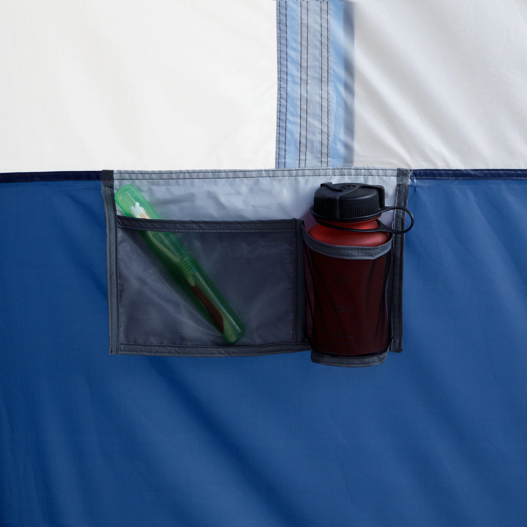 Tente cabane instantanée Ozark Trail pour 8 personnes avec arceaux lumineux LED et enceinte Bluetooth