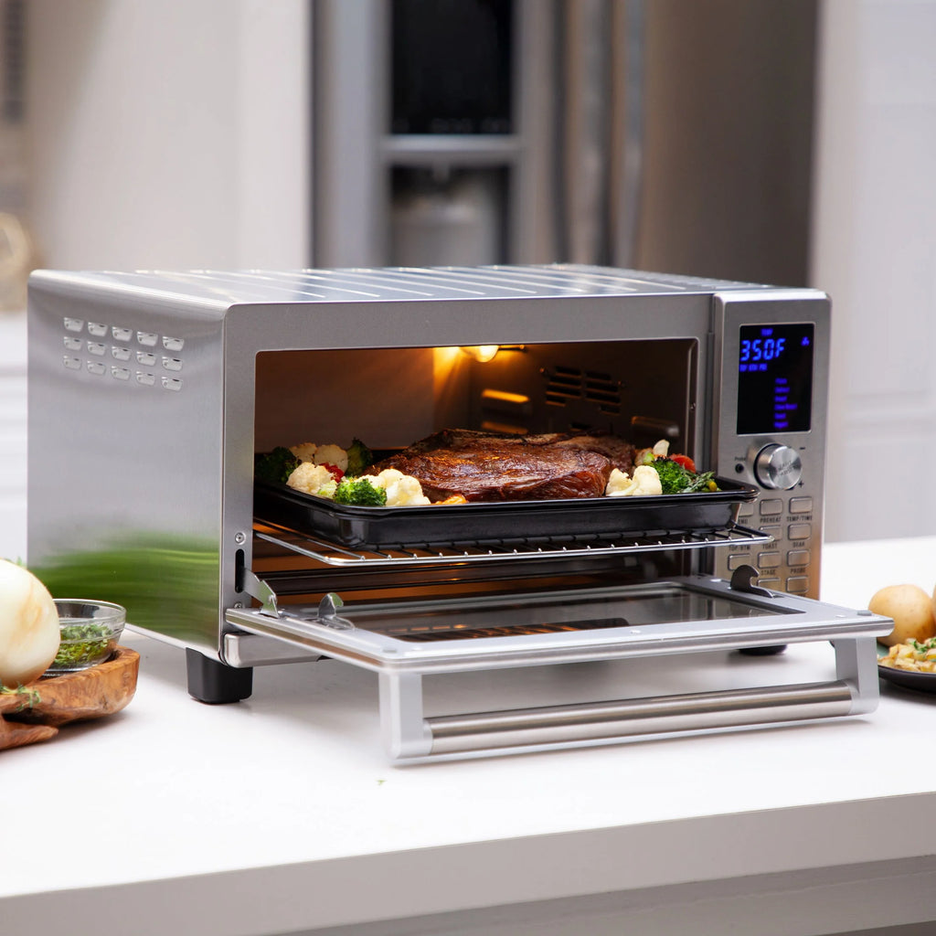 Four NuWave Bravo XL de 1800 watts en acier inoxydable, four à convection intelligent 12-en-1 avec grille de 12 pouces