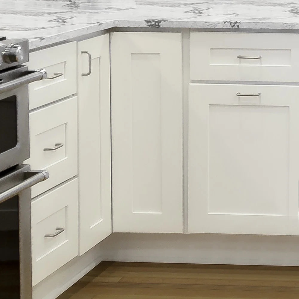 Design House Brookings Meuble bas de cuisine à assembler en bois Shaker, 2 portes et 2 tiroirs (48 x 34,5 x 24), blanc Sherwin Williams