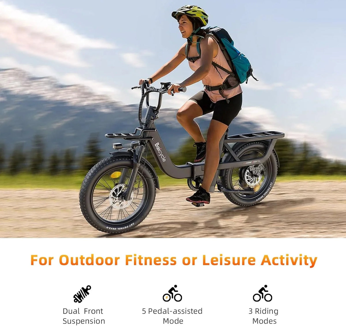 Vélo électrique pour adultes avec moteur de 1500 W en crête, 80 miles d’autonomie maximale, 7 vitesses, batterie amovible de 750 Wh, vélo électrique pliant avec pneus larges de 20 pouces, suspension intégrale et certification UL