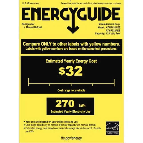 Mini-réfrigérateur Arctic King de 3,2 pi³, à deux portes avec congélateur, en acier inoxydable, certifié Energy Star