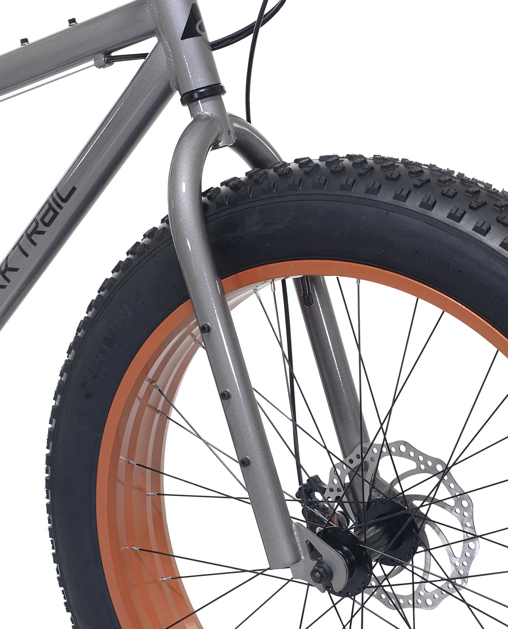 Vélo à pneus larges Ozark Trail, roues de 26 pouces, convient aux adolescents et aux adultes mesurant entre 1,58 m et 1,78 m, unisexe, gris