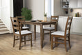 Ensemble de salle à manger Athens de Home Design, marron/gris, table rectangulaire avec chaises rembourrées, style contemporain minimaliste moderne