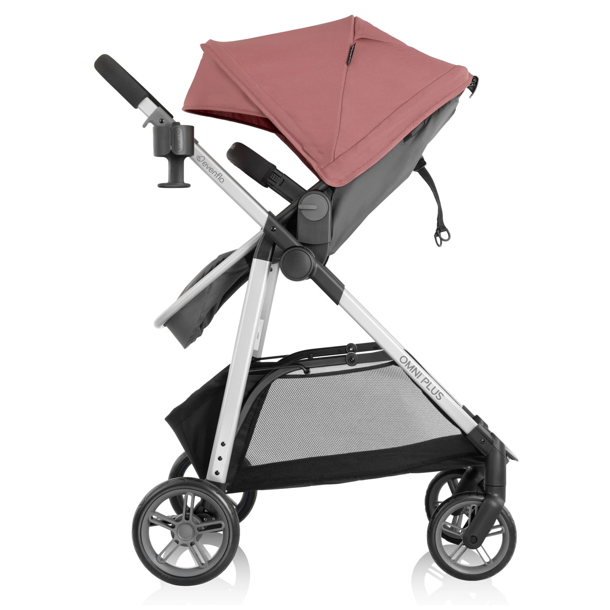 Système de voyage modulaire Evenflo Omni Plus avec siège auto pour bébé LiteMax Sport, gris Mylar, unisexe