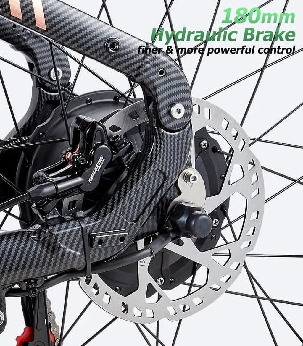 Dual Motors AWD 2000W Electric Bike for Adult 26'', UL2849 48V 60AH Removable Battery E-mountain bike 4'' Fat Tire up to 35MPH&200Miles Long Range Off Road Ebike Beach Dual Hydraulic&Brakes E-Bicycle