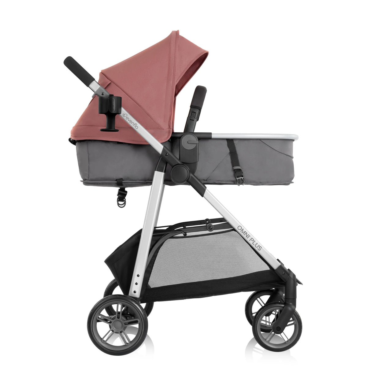 Système de voyage modulaire Evenflo Omni Plus avec siège auto pour bébé LiteMax Sport, gris Mylar, unisexe
