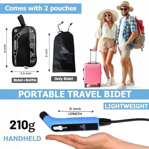 Bouteille de bidet de voyage portable Orca, vaporisateur personnel à main, bidet de voyage électrique pour camping, hygiène personnelle, soins pour bébé, pulvérisateur de toilettes pour le nettoyage