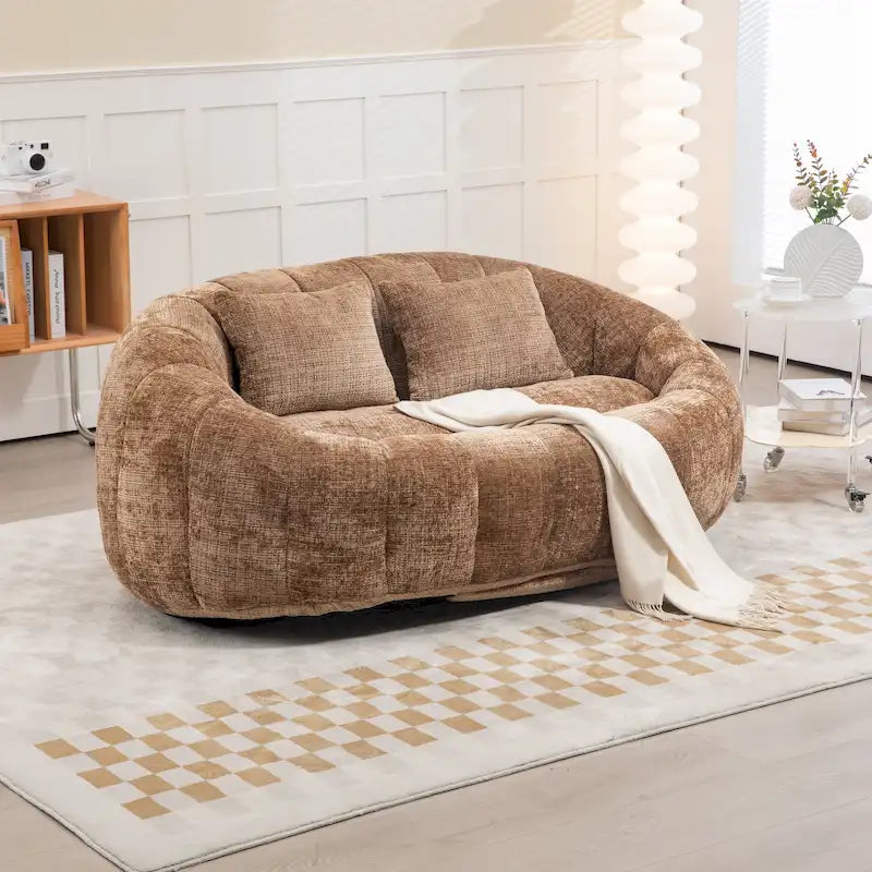 Chaise longue moderne couleur café