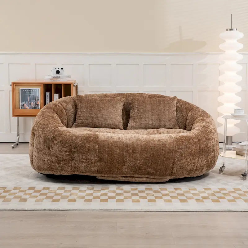 Chaise longue moderne couleur café