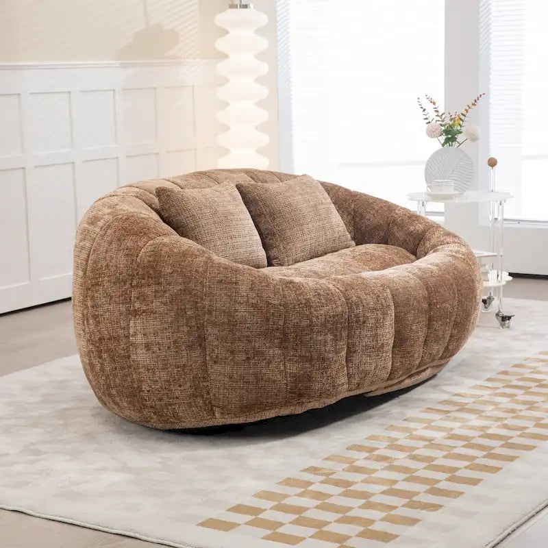 Chaise longue moderne couleur café